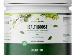 Healthboost Green Juice - Superfood poeder - Chlorella - Natuurlijke vitamine C - Probiotica - Vezel supplement - Tarwegras - 300 g (30 - 60 porties)