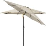 Luxe parasol - Zwevende Parasol - Rechthoekig - Zon Bescherming - Parasol - Tuin accessoires - Beige