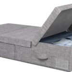 Opbergbox voor onder het bed, opvouwbare onderbedcommode met deksel, bedlade, opslag met handgrepen en etiketvakken voor kleding, lakens, dekens (80,5 x 41 x 15 cm, 1 stuks)