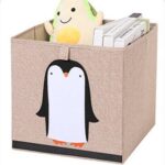Opbergzakken Fancy Vierkant Opbergmand Grote Wasserij Organisator met Kartoon pinguïn -Kast Organizer-Opbergdoos- Opbergmand-Kids Toy Box (Geen Deksel)