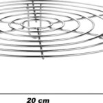 Roestvrij stalen ronde stoomrek, roestvrij staal, inlegrooster, kookstandaard, rond, taartrooster, stomen, rek, stoompan, inzetstuk, roestvrij staal, stoominzetstuk, thuis, keuken, kookgereedschap voor pookkooktoestel Air Fryer (20 x 5,5 cm)