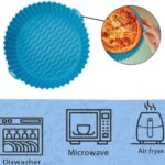 Set van 2 siliconen airfryer-bakjes, siliconen airfryer-accessoires, anti-aanbaklaag, universele luchtfriteuse matten, siliconen airfryer, airfryer, herbruikbare airfryer-accessoires, gemakkelijk te reinigen