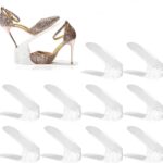 10 x verstelbaar schoenenrek met gleuf voor schoenen, ruimtebesparend wit