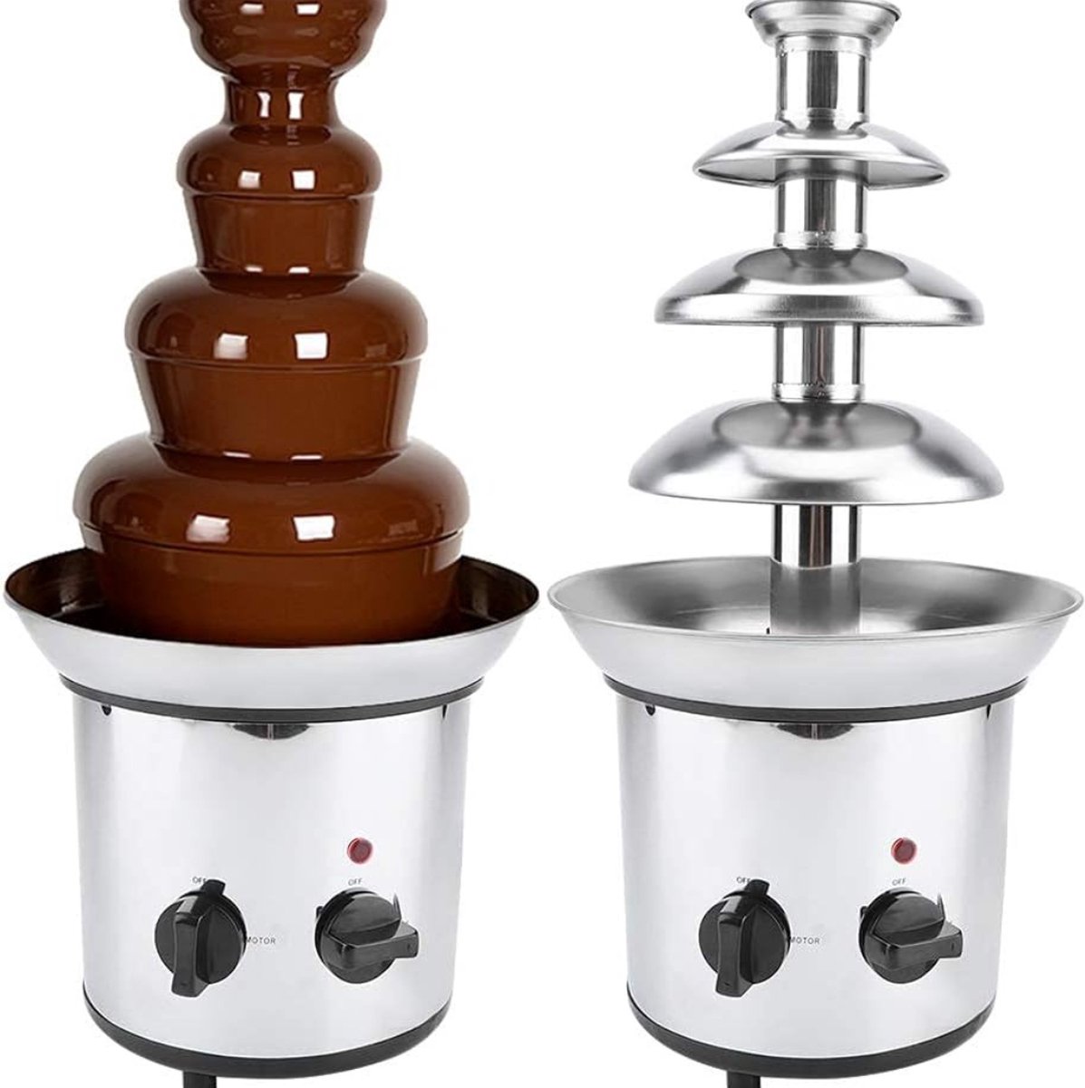 2000 W Chocoladefontein-Elektrisch-4 Watervallen-Roestvrij Staal-chocolade fondue 2000 W Chocoladefontein-Elektrisch-4 Watervallen-Roestvrij Staal-chocolade fondue