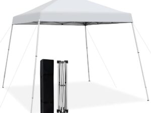 3 x 3 m vouwpaviljoen, pop-up tuinpaviljoen, paviljoen, opvouwbaar, uv-bescherming 50+, voor strand, camping, markt (wit)