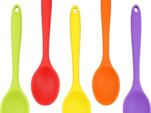5 Stuks Siliconen Menglepel Siliconen Serveerlepel Grote Serveerlepel Nonstick Voor Keuken Koken Mixing Gereedschap