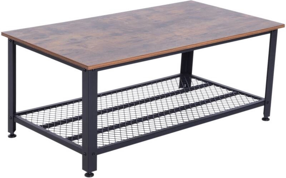 eenpersoonsbed 90x200cm met opbergruimte - metalen frame - Bruin