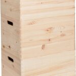 Haudt® Houten stapelkist set - 3 houten kisten - stapelbare opbergkist - vurenhout