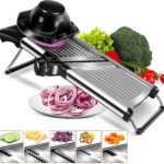 Roestvrijstalen Verstelbare Mandoline Groentesnijder - Keukenmachine - Gezond Eten -Professionele Snijder - Groenterasp Met Mesjes - Keukengadgets