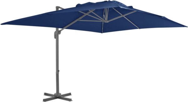 The Living Store Hangende Parasol - Elegant - UV-beschermend - Polyester - 400x300x268 cm - Azuurblauw