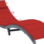 The Living Store Ligbed - massief acaciahouten - meubelen - Afmeting- 190 x 60 x 51 cm - Kleur- grijs - Materiaal- acaciahout met greywash afwerking - Inclusief kussen - Inklapbaar en montage vereist - The Living Store