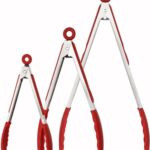 3 in 1 roestvrijstalen brood barbecue voedsel clip siliconen bakgereedschap set (rood)