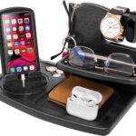 Cadeaus voor mannen Nachtkastje Organizer Kerst Verjaardagscadeaus voor Hem Papa Geschenken Hout Docking Station voor Mannen Sleutel Portemonnee Horloge Organizer Geschenken voor Papa Gadgets