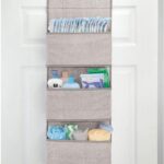 Hangende opberger met 3 grote zakken - zacht materiaal/herrinbone print/deurbevestiging - voor kinderkamers/speelkamers/babykamers - inclusief haken - linnen