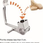 Kaasrasp Trommelrasp met zwengel, Parmezaanse kaasrasp, Professionele keukenrasp, Roestvrij staal voor groenten, aardappelen, wortelen, Multiraspmolen, Handmatige kaasrasp, Parmezaanse molen