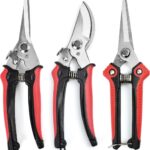 Tuinscharen en snoeischaren set Professionele plantenscharen Scherpe rozenscharen Gemaakt van roestvrij staal PP antislip handvatten Verpakking van 3