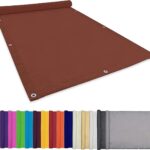 Zonnescherm vierkant waterafstotend schaduwdoek zonnezeil 1x3M waterafstotend, 95% UV-bestendig Zonnescherm Net Cover Opvouwbare Plant incl bevestigingstouwen, Bruin, 22073