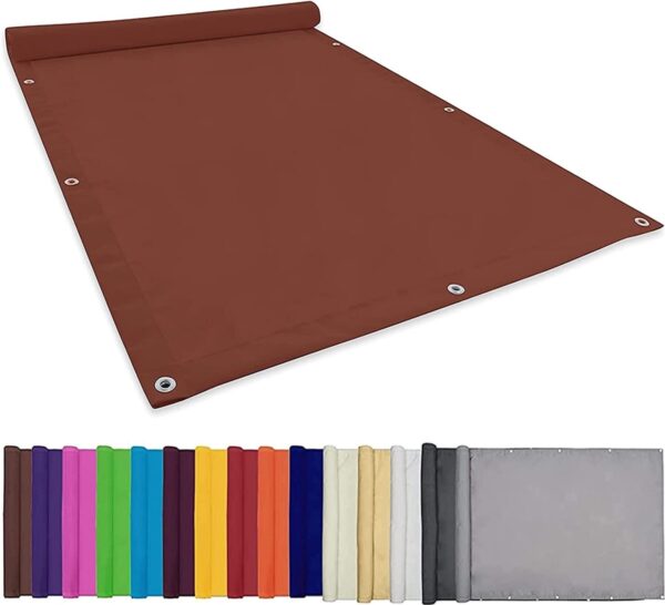 Zonnescherm vierkant waterafstotend schaduwdoek zonnezeil 1x3M waterafstotend, 95% UV-bestendig Zonnescherm Net Cover Opvouwbare Plant incl bevestigingstouwen, Bruin, 22073