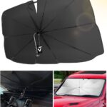 Zonwering auto voorruit, met uv-bescherming voor voorruit, parasol met verstelbare stang, voor de meeste auto's en SUV's